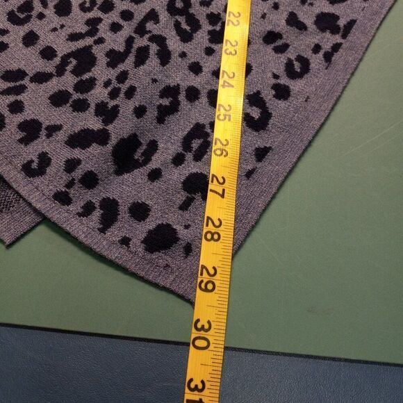 Talbots Womens M/L Leopard Print Blue Poncho Soft Comfy Fun Unique Cottagecore - Picture 4 of 6